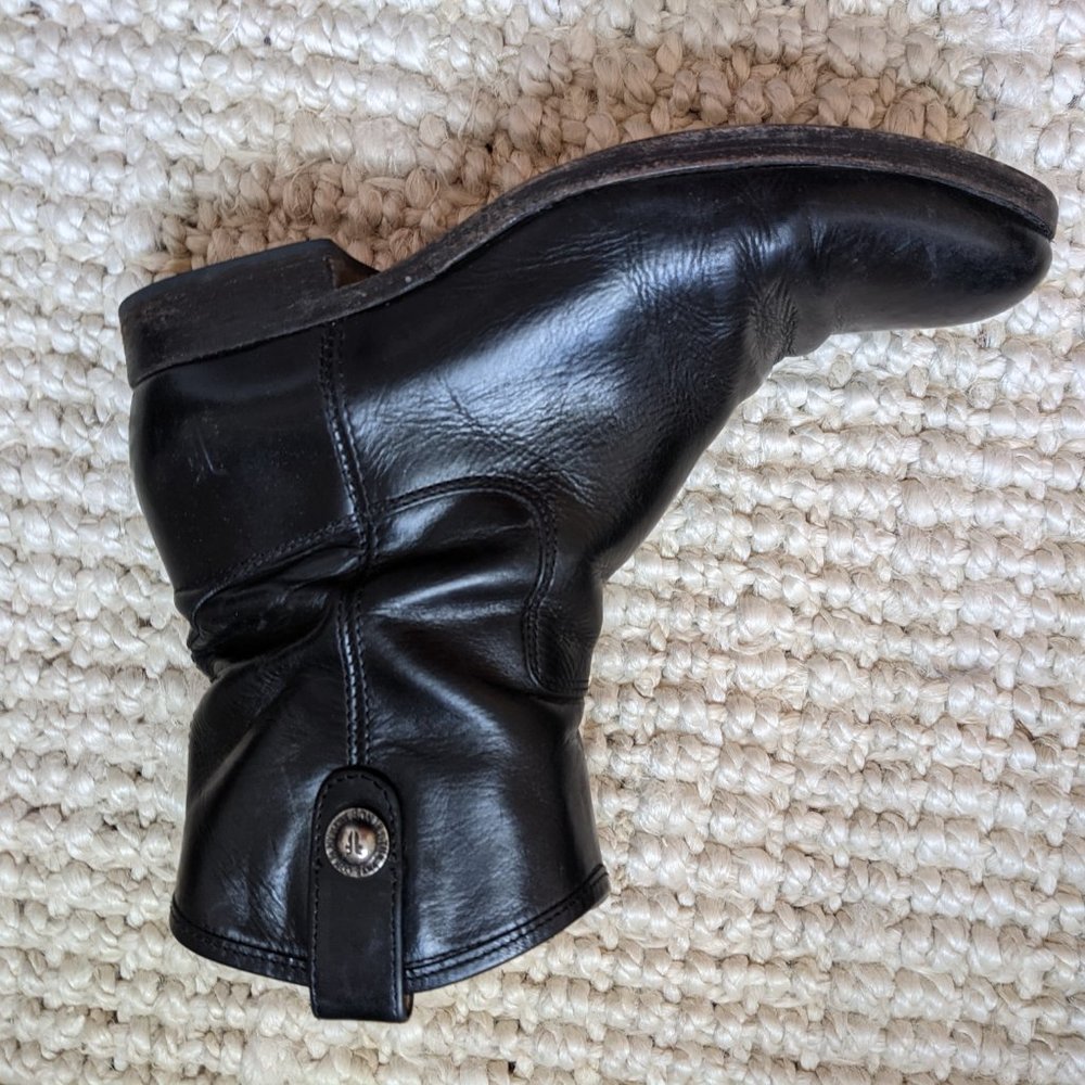 Frye Black Leather Ankle Boots - Picture 6 of 7